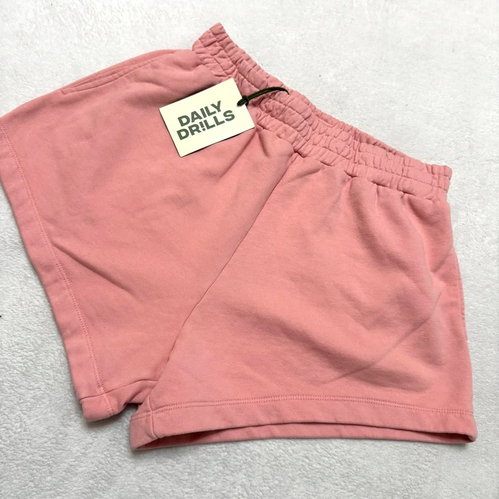 Daily Drills sz M / L Shorts Sweatshorts Terry High Waist - Picture 2 of 8